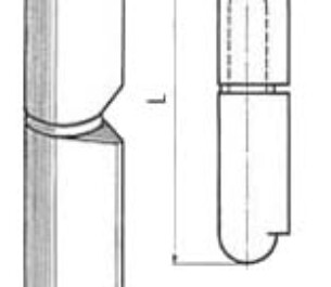 Laspaumelle RVS 304 met vaste RVS pen – L180