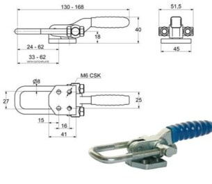 Spanklem Horizontaal RVS – Toggle Clamp Mechanism – TLH-040-100-ZN